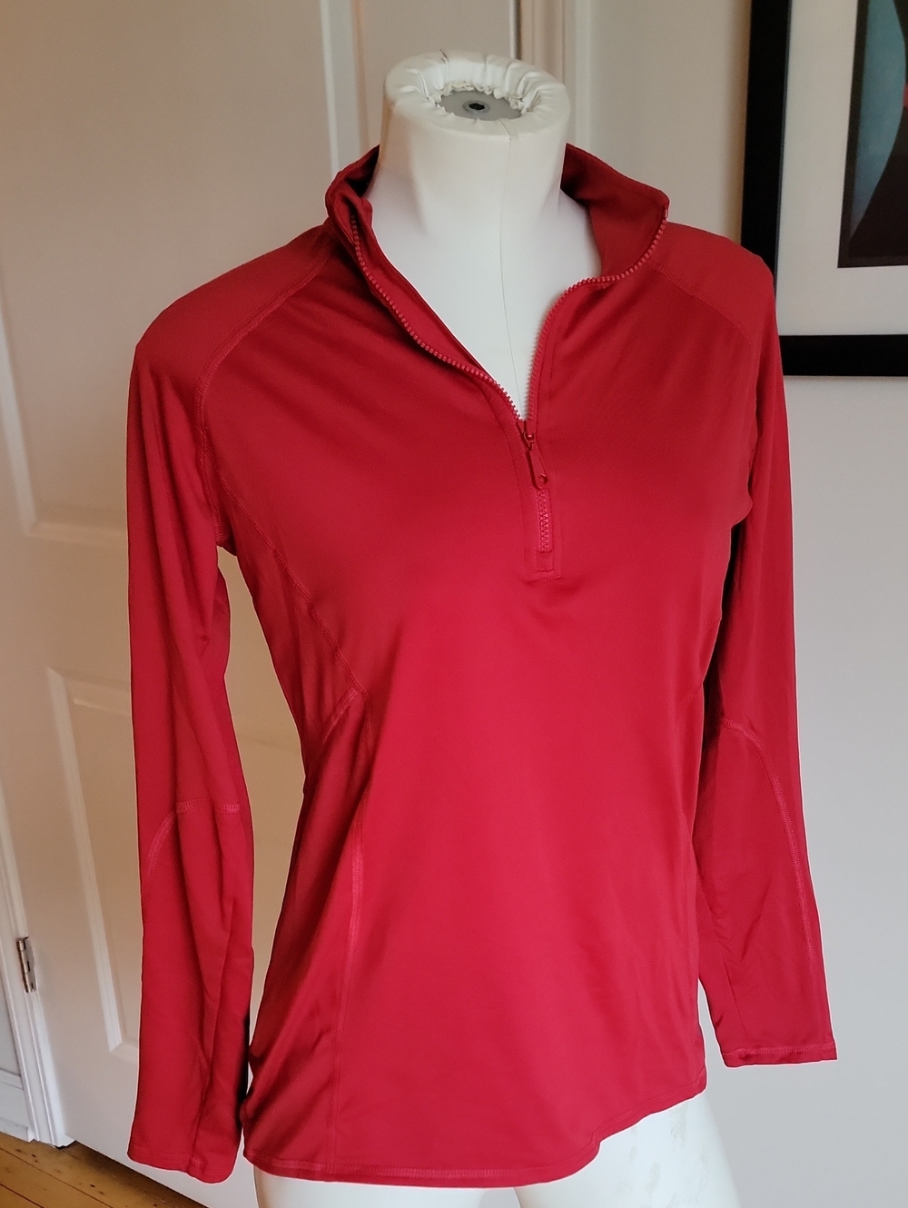 Mountain Hardwear Red Performance Technical Quarter Zip Pullover Small S